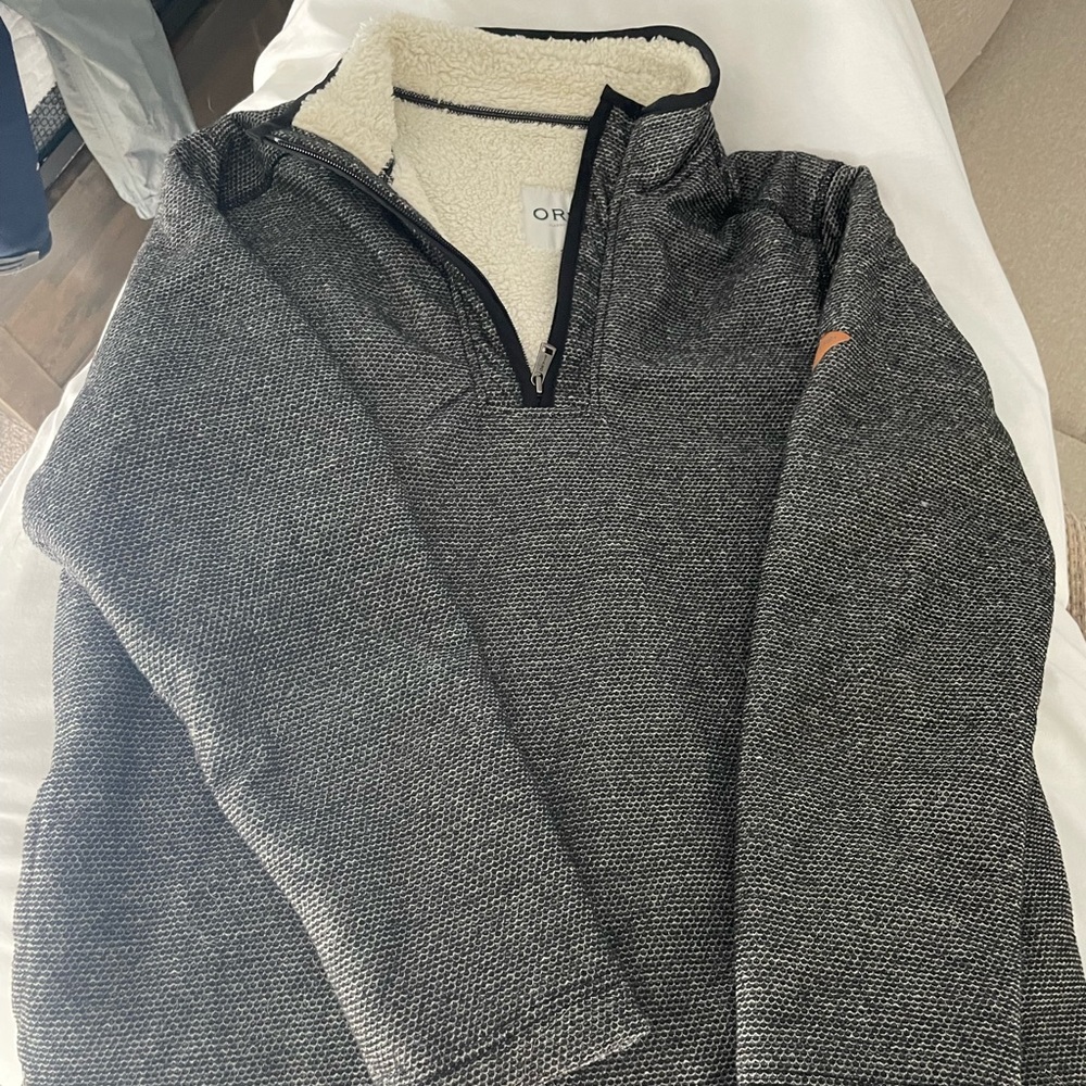 Orvis pullover Sherpa lined fleece large